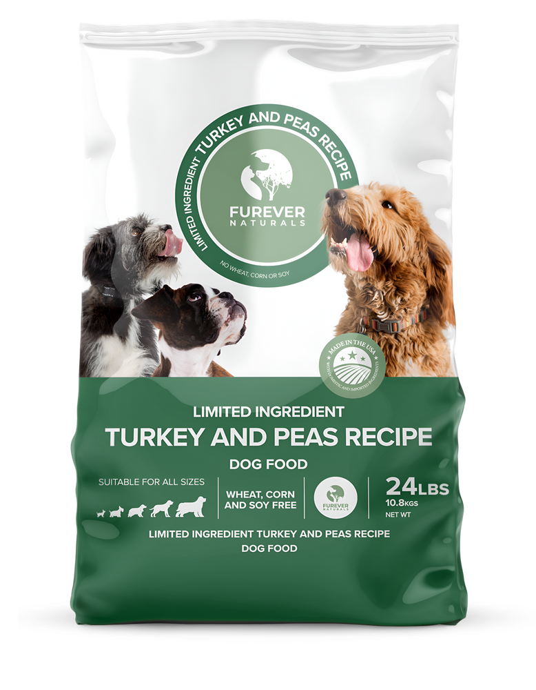 turkey and peas dog food bag